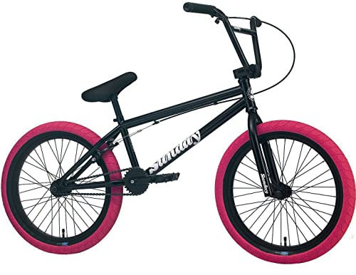 SUNDAY 2022 Blueprint 20 Zoll Komplettes BMX Fahrrad Glanz Schwarz/W Rosa 20TT