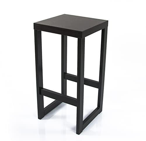 Magnetic Mobel Tabouret de Bar en Métal, Tabouret de Bar Industriel en Métal avec Repose-Pied (Venge, 60 cm)