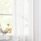 Semi Sheer White Curtains 90inch Length Linen Curtain Panels for Living Room Bedroom Window Drapes Burlap Textured Privacy Window Treatment Set Grommet Top 52 w 2 Pcs