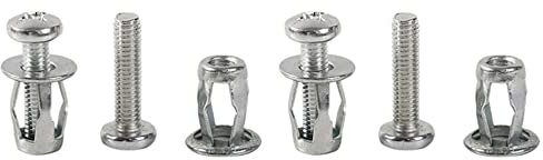 Bassulouda 40 Stück M6X25 Schraube Metall Schraube BlüTen Blatt Muttern mit Schraube für Hohle Wand Haut