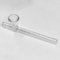 ONE BEST DEAL Clear 4 Glass Smoking Pipe Small & Portable Thick Solid Glass Pipe Smoke Tobacco Stylish Hand Pipes Perfect for Tobacco Smoking