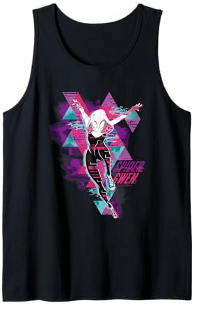 Marvel Spider-Man: Across the Spider-Verse Gwen Glitch Tank Top