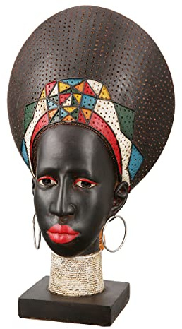 Casablanca Deko Figur Frauenbüste Skulptur aus Kunstharz- Dekoration Wohnzimmer und Geschenk für Frauen Geburtstag Muttertag - Höhe 34 cm