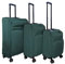 ABISTAB Weichschalenkoffer 4 Rollen dunkel grün Business Koffer Set S+M+L Reisekoffer mit Dehnfalte TSA Schloss Breeze II, erweiterbar