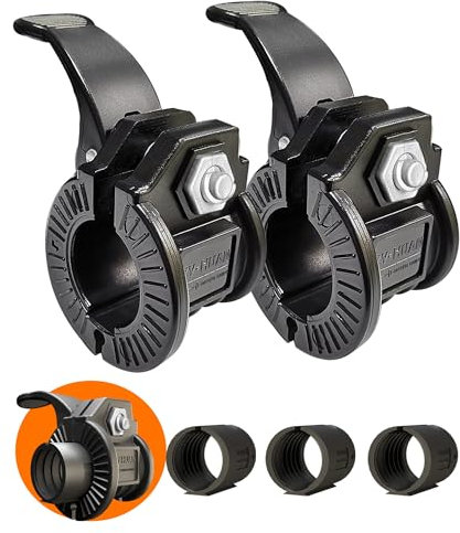 ZY-HUAN Morsetti per Bilancieri Morsetti Regolabili per bilancieri 25mm| 28mm| 30 mm|50mm Morsetto Rilascio Rapido Antiscivolo Collare con Bilanciere Chiusure Multiple per bilancieri (Nero)