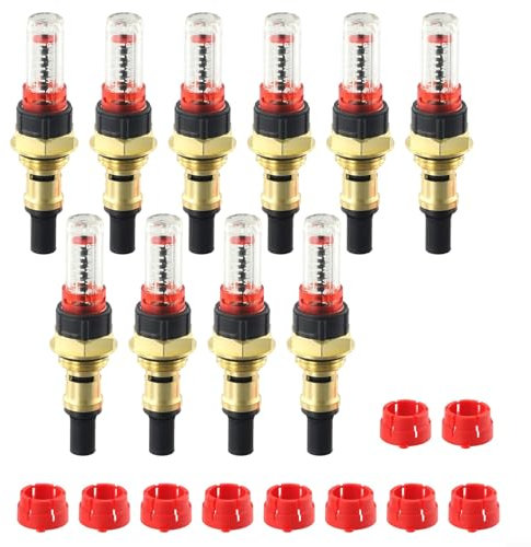 URPIZY Durchflussmesser DN25 für Fußbodenheizung - Regler, Verteiler - Durchflussmengen von 0-5 l/min(10 Stück)