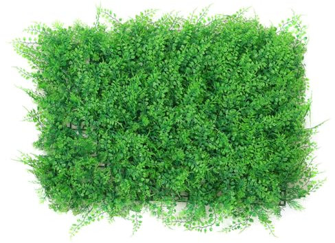 Warmiehomy Artificial Hedge Wall Panel 40 x 60 x 10cm Green Grass Living Plant Privace Screening for Indoor Outdoor Garden Home Wedding Office Decoration
