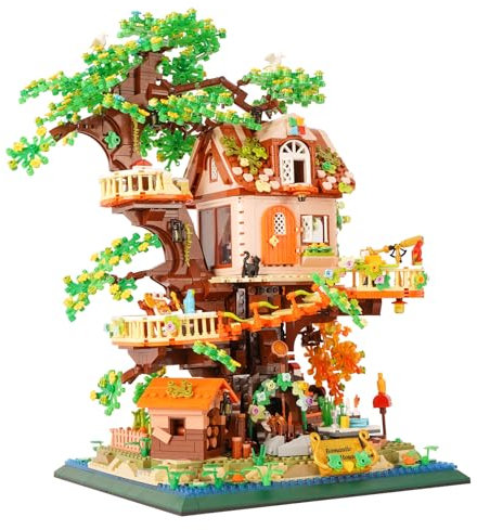LULUFUN Set di blocchi da costruzione per casa sull'albero, set di modelli di blocchi da costruzione, giocattoli regalo per adolescenti e adulti