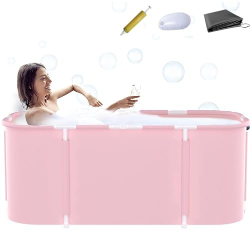 Tragbare Badewanne für Duschkabine, groß, faltbar, freistehend, für Erwachsene, separates Familienbadezimmer, japanisches Spa, ideal für heiße Eisbäder im Innen- und Außenbereich