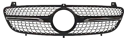 KüHlergrillabdeckungsclips Auto Front Racing Facelift Center Grille Stoßstange Grill Für W639 Für Viano 2006-2014 Zierleiste Grill (Color : 06-10 Silver)
