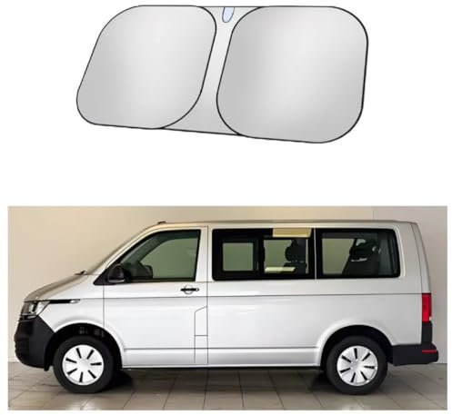 DDHHBH Parasol Coche Delantero para Volkswagen Transporter,Parasol para Coche Interior Plegable Parabrisas Ventanas Sunguard Bebe Paraguas Persiana con Anti UV Rayos Accesorios Coche