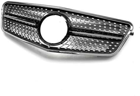 Wabengrill Für Mercedes Für Benz E Klasse W212 2010-2013 Auto Kühlergrill Racing Grill Oberen Ersatz Stoßstange Haube Mesh Körper Kit Vorderen Grill(Schwarz)