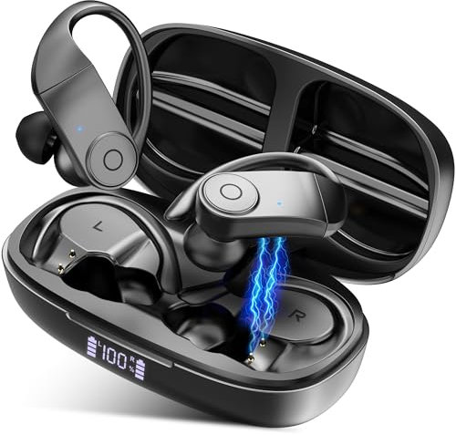 Zenopar Cuffie Bluetooth Sport Auricolari Bluetooth - Cuffie Wireless In Ear Cuffiette con Stereo HiFi Running Cuffie Senza Fili ENC Cancellazione Rumore USB C