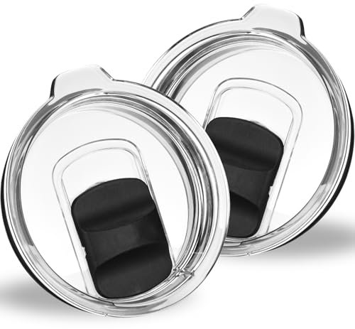 Tumbler Lid for Yeti, 2 Pack 30 oz Magnetic Top Replacement for 30 oz Tumbler, 14 oz Mug and 35 oz Straw Mug, Replacement Cover, Spill Proof