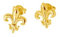 TALISMAN JEWELLERY Boucles d'oreilles plaquées or 3 microns 18 carats - Fleur de lys, 10 MM, Or jaune, Pas de gemme