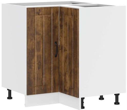 vidaXL Küchen-Eckunterschrank Lucca Räuchereiche Holzwerkstoff, Eckunterschrank für Küche, 75.5 x 81.5 cm