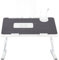 Huole - Bandeja de cama portátil para ordenador portátil con patas plegables, escritorio plegable para trabajar, leer y escribir, apta para sofá, cama, playa, 60 x 40 x 26-39 cm, color negro