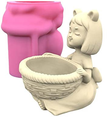 Molde de silicona para macetas, arcilla, cemento, yeso, hogar, jardín, macetas