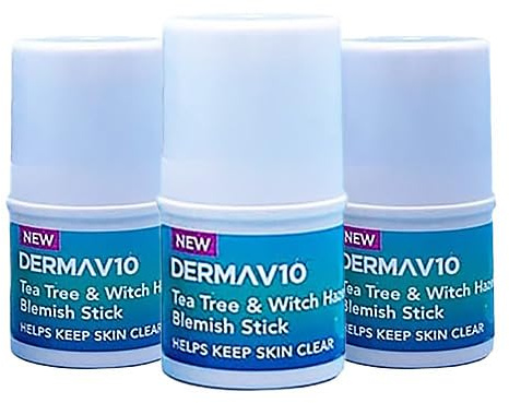 3x 6g Healthpoint Derma V10 Blemish Stick, Tea Tree And Witch Hazel, For Clearer Skin, Calming And Soothing – Bundled by GetInStyle Shop