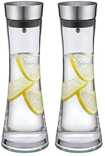 Cilio Wasserkaraffe Vetro 750ml, Edelstahl, 291209 (Packung mit 2)