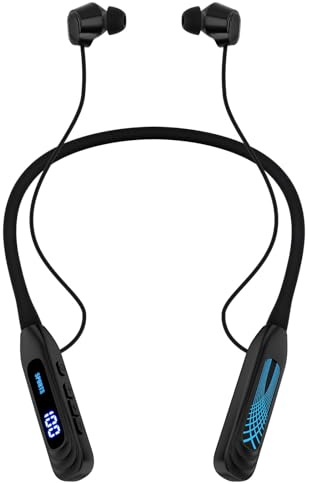 Hifireelf Neckband Bluetooth Headphones, 1000H Extra Battery Life with Display Magnetic Earphones, Wireless Stereo Earbuds with Microphone, Waterproof in-Ear Headset for Sports, Workout, Office