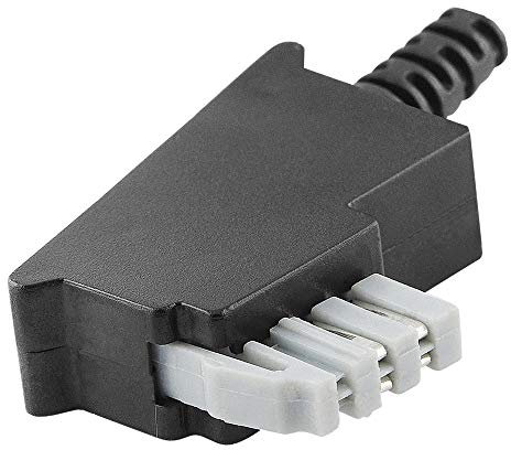 BestPlug Universal TAE-N Fax Stecker Lötversion, Schwarz