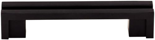 Top Knobs TK55BLK Sanctuary Collection 3-1/2 Flat Rail Pull, Flat Black