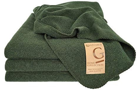 GIESSWEIN Wolldecke Marie - Decke aus Lammwolle, Warme Decke, Hochwertige Tagesdecke, Kuschelig weiche Wolldecke aus natürlicher Schurwolle, atmungsaktive Schurwolldecke, 150 x 190 cm
