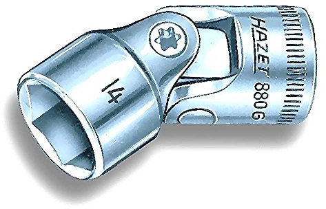 HAZET Steckschlüssel-Einsatz 6kant 3/8Zoll Stecknuss SW10 Länge 43mm Motorrad