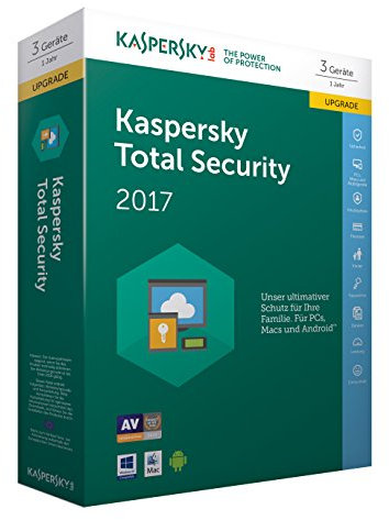 Kaspersky Total Security 2017 Upgrade | 3 Geräte | 1 Jahr | PC/Mac/Android | Download