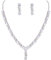 Clearine Damen Elegant Delicate Cubic Zirconia Unendlichkeit Y-Form Halskette Dangle Ohrringe Set Klar