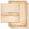 Briefpapier Set, 20 tlg. Antik & History, VINTAGE 10 Blatt Briefpapier + 10 passende Briefumschläge DIN LANG ohne Fenster | Paper-Media