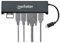 Manhattan 152631 USB 3.1 Typ C auf HDMI/VGA 4-in-1 Docking-Konverter (2-Port USB 3.0-Hub und SD-Kartenleser) Aluminium schwarz
