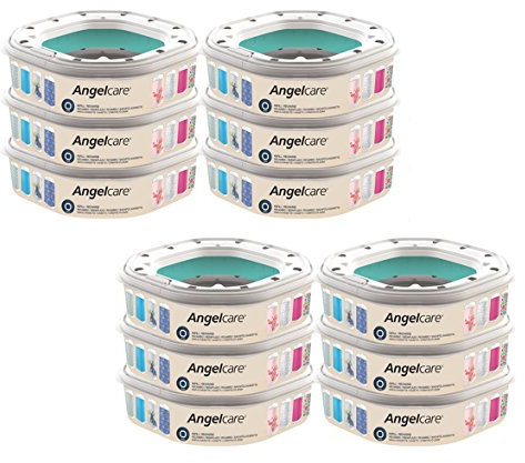 Angelcare recharges octogonales Dress Up pour Poubelle à Couches Pack au choix (Lot de 12)