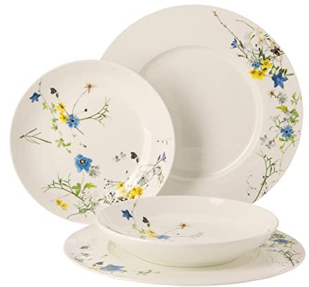 Rosenthal Brillance Fleurs des Alpes - Set da 4 pezzi, con piatto per bandiere e coupon