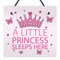 RED OCEAN Princess Sleeps Hanging Wall Door Plaque Nursery Bedroom Sign Gift Baby Girls Fairytale Decor
