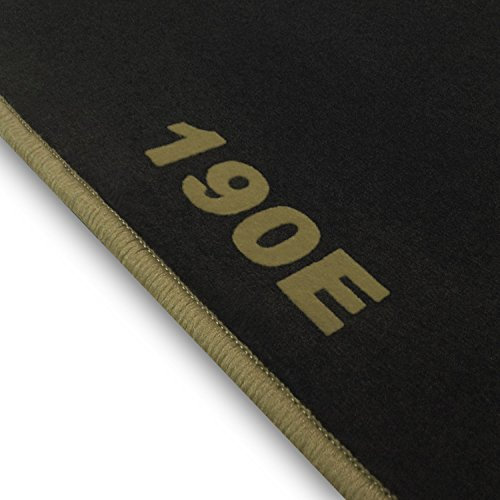 online-fussmatten OFM190E0008 190-Line Velours Auto Fußmatten, 190E Druck und Rand in Beige