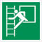 Notausstieg Rettungszeichen Rettungswegschild Aufkleber Nachleuchtend ASR A1.3 200 x 200 mm