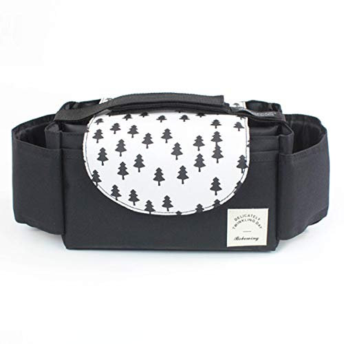 TuToy Universal Baby Strollers Organizer Pram Diaper Toy Handing Storage Handy Buggy Hook Bag - Black