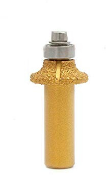 SUPERTOOL Galvanisierter Diamant-Stein-Marmor-Schleifkanten-Frässtift, 1,27 cm (1/2 Zoll) Schaft, Holzbearbeitungsfräser für Marmor Granit (1 Stück, 06)