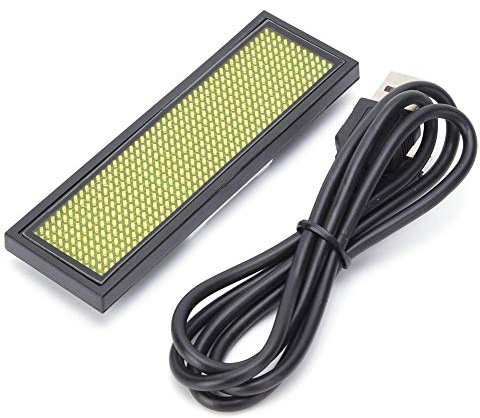 110-240V LED-Namensschild, 4-Zeichen-Zeichen-Anzeige Bildlaufnachrichten-Schild Chinesisch (Yellow), Tasten und Anzeigen