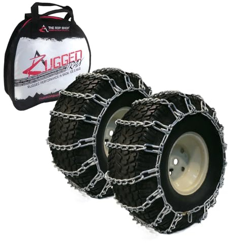 The ROP Shop 2 Glieder-Reifenketten, 23 x 10,5 x 12 cm, für Schneefräsen, Rasen- und Gartentraktoren, Rasenmäher und Fahrer, UTV, ATV, 4-Räder, Nutzfahrzeuge