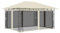 vidaXL Pavillon mit Moskitonetz 4x3x2,73 m Creme 180 g/m²