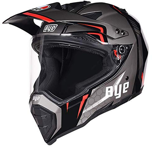 MRDEAR Casque de Motocross avec Visière, Casque Moto Multifonctionnel Adulte Casque Cross/ Enduro/ Intégral pour Quad Downhill Hors Route ATV MX avec Doublure Amovible, Ventilation Réglable,M