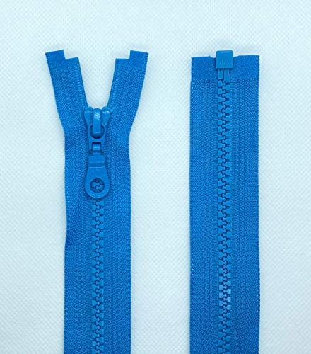 LIL YKK Reißverschluss Kunststoff Zähne Nr.5 mittelgrob Teilbar (162 Himmelblau, 60cm)
