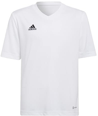adidas Entrada 22 Jersey T-Shirt, Blanco, 128 Unisex niños
