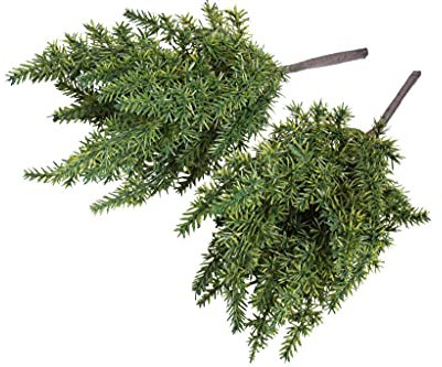 Floratexx künstlicher Weihnachtsbusch (Wachholder) im Spritzgussverfahren hergestellt (2 Stück)