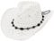 EOZY Men & Women's Summer Cowboy Cowgirl Straw Hat Hollow Out Style Roll Up Brim Beach Sun Hat for Ladies Beige