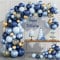 Luftballons Geburtstag Blau Gold, 133 Stück Luftballons Blau Gold und Konfetti Ballons, Luftballon Girlande für Geburtstagsdeko Mann, Babyparty Deko Junge, 1. Geburtstag Junge, Baby Shower