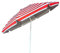 LIFE IS Sombrilla de playa de 200 cm. Poste de 32 mm con articulación. Tejido de poliéster con revestimiento anti UV interior. Chimenea cortavientos., rojo